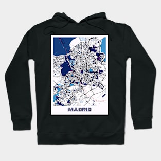 Madrid - Spain MilkTea City Map Hoodie